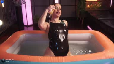 Sexy summer night by the pool 🌊