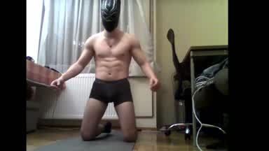 Chest flex while working out