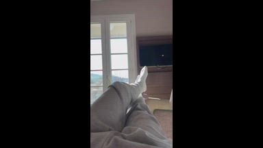 Sexy feet in white socks
