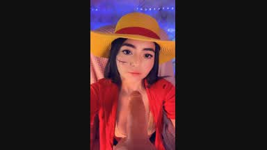 Luffy sucks your dick