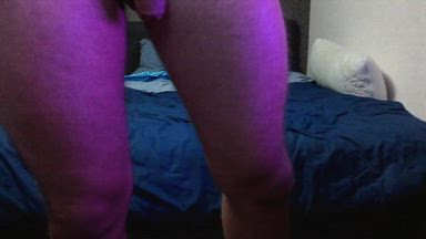 Asshole close up, gagging in private show
