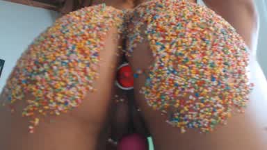 Small squirt and plug anal, in sweet ass