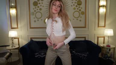 Diana solo striptease, masturbating pussy, cumshow