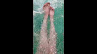 Feet on the waves