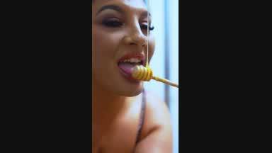 I collect honey on my longing lips
