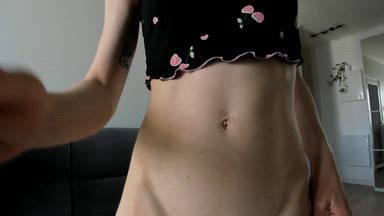 Oiling up my abs