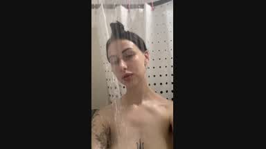 In the shower