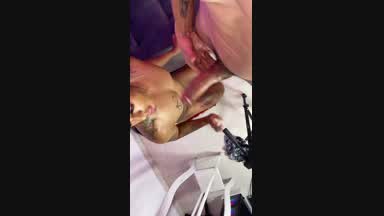 He eats my big cum