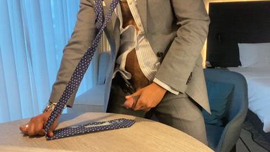 First time shooting my load on tie! woof huge load