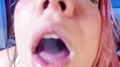 Bubbles of saliva and cigarette smoke