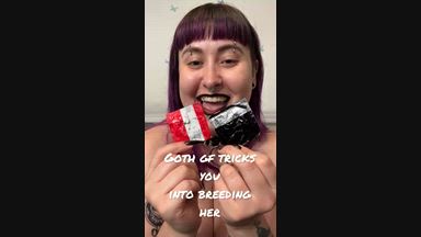 elizabxth fields — Goth GF tricks you into breeding her!