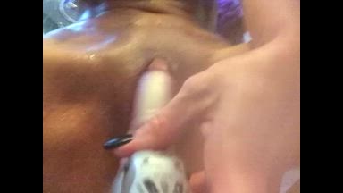 slam fat clit with didlo