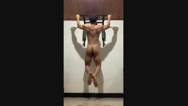 exercising nude