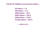 value of tokens