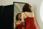 charming red dress
