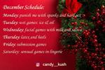 My schedule ♥