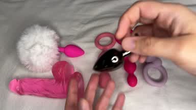 I show and use my anal toys
