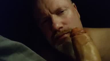Me sucking one of my very realistic dildos!