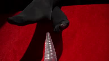 My wild alien is playing with my feet!