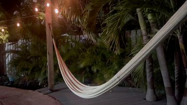 Fucking in our backyard before the storm at night