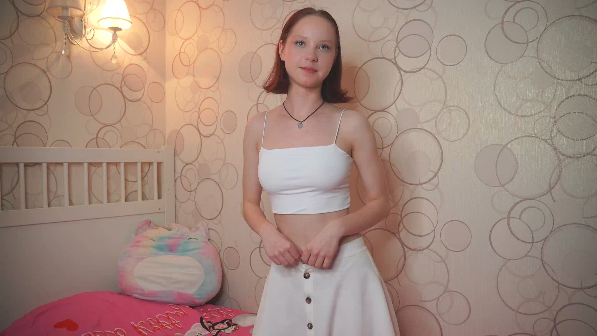 undressing in front of camera