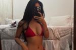 sexy red bikini on me