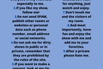 The rules of my room