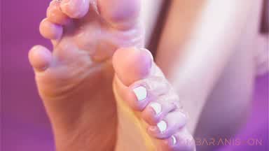 My feet with cream