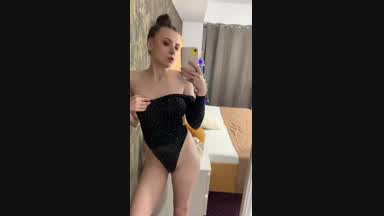 Natural sexy tits tease