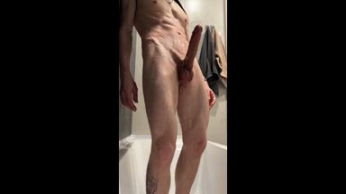 Jerk off and cum in the shower!