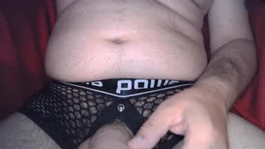 cumming in my fishnets