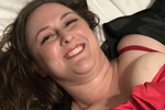 Huge tits in red lingerie