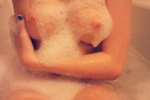 tits with foam