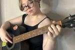 with a guitar