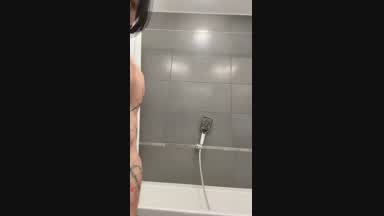 naked in the shower and jerk off a little
