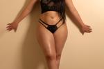 Dark lingerie in big booty