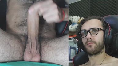 Big cumshot with face...