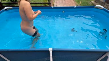 Swim naked in outdoor pool - MY page is back