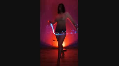 Dancing with my whip and my transparent dress