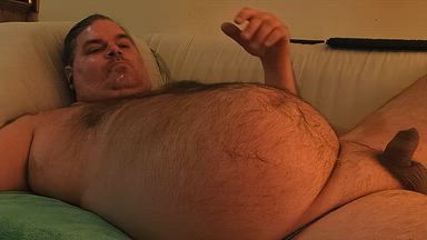 Cumming and licking it up