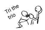 sha moan — Tri the trio (cartoon drawing)