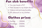 raychell black ( — Fan club benefits