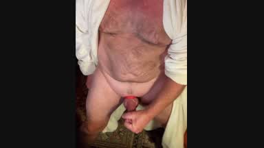 Dildo in Mouth Jerk Off