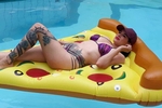 At the pool