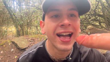 Little sucking at private forest 😈