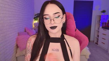 darineko ^^ — Goth girl Deepthroat with Nipple Clamps