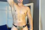 Posing sexy in thong
