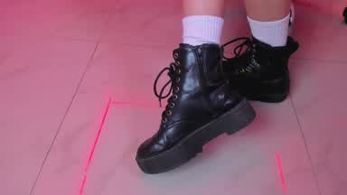 Sniff my sweaty feet slave!
