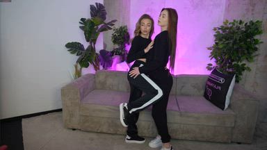 Kira Zlata undressing each other, kissing, fingeri