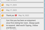 "Thank you for your lovely comments"